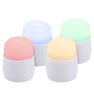 Product foto van 4 LED-Theelichten navulverpakking Ø 4 cm · 5 cm assorti kleuren "Amsterdam" Brandduur 12–40 u