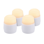 Product foto van 4 LED-Theelichten navulverpakking Ø 4 cm · 5 cm wit "Amsterdam" Brandduur 12–40 u