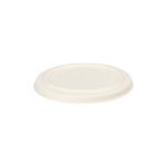 Product foto van 50 Deksel voor soep cup van suikerriet "pure" Ø 10 cm wit