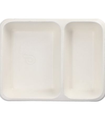 Product foto van 50 Menubakken topseal Suikerriet 2-vaks 1200 ml 4