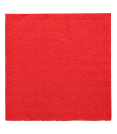 Product foto van 50 Servetten "DAILY Collection" 1/4 vouw 32 cm x 32 cm rood
