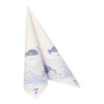Product foto van 50 Servetten "ROYAL Collection" 1/4 vouw 40 cm x 40 cm "Fish"