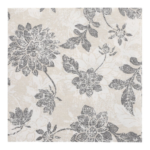 Product foto van 50 Servetten "ROYAL Collection" 1/4 vouw 40 cm x 40 cm antraciet "Flowers"