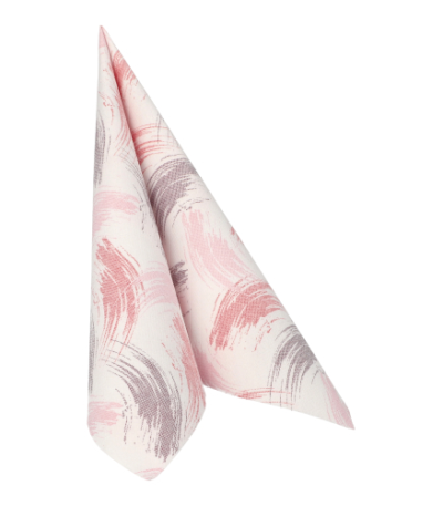 Product foto van 50 Servetten "ROYAL Collection" 1/4 vouw 40 cm x 40 cm bordeaux "Brushstroke"