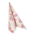 Product foto van 50 Servetten "ROYAL Collection" 1/4 vouw 40 cm x 40 cm bordeaux "Flowers"