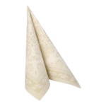 Product foto van 50 Servetten "ROYAL Collection" 1/4 vouw 40 cm x 40 cm champagne "Arabesque"
