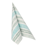 Product foto van 50 Servetten "ROYAL Collection" 1/4 vouw 40 cm x 40 cm donkergroen "Stripes"