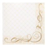 Product foto van 50 Servetten "ROYAL Collection" 1/4 vouw 40 cm x 40 cm goud "Megan"