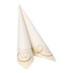Product foto van 50 Servetten "ROYAL Collection" 1/4 vouw 40 cm x 40 cm goud "Megan"
