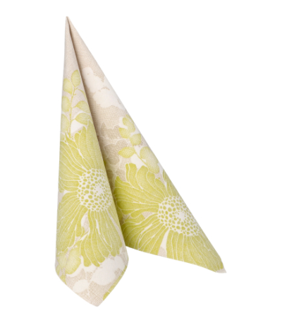 Product foto van 50 Servetten "ROYAL Collection" 1/4 vouw 40 cm x 40 cm groen "Annabel"