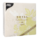Product foto van 50 Servetten "ROYAL Collection" 1/4 vouw 40 cm x 40 cm groen "Annabel"