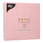 Product foto van 50 Servetten "ROYAL Collection" 1/4 vouw 40 cm x 40 cm lichtroze