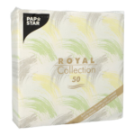 Product foto van 50 Servetten "ROYAL Collection" 1/4 vouw 40 cm x 40 cm lime "Brushstroke"