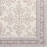 Product foto van 50 Servetten "ROYAL Collection" 1/4 vouw 40 cm x 40 cm mocca "Arabesque"