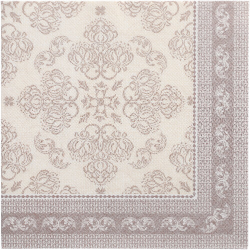 50 Servetten "ROYAL Collection" 1/4 vouw 40 cm x 40 cm mocca "Arabesque" Product foto van 50 Servetten "ROYAL Collection" 1/4 vouw 40 cm x 40 cm mocca "Arabesque"