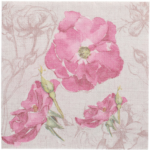 Product foto van 50 Servetten "ROYAL Collection" 1/4 vouw 40 cm x 40 cm paars "Blossom"