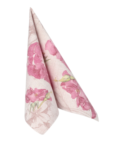 Product foto van 50 Servetten "ROYAL Collection" 1/4 vouw 40 cm x 40 cm paars "Blossom"