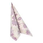 Product foto van 50 Servetten "ROYAL Collection" 1/4 vouw 40 cm x 40 cm paars "Flowers"