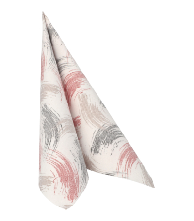 Product foto van 50 Servetten "ROYAL Collection" 1/4 vouw 40 cm x 40 cm roestbruin "Brushstroke"