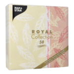 Product foto van 50 Servetten "ROYAL Collection" 1/4 vouw 40 cm x 40 cm rood "Autumn"