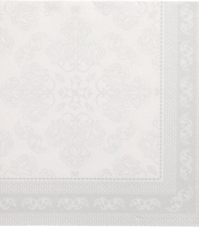 Product foto van 50 Servetten "ROYAL Collection" 1/4 vouw 40 cm x 40 cm wit "Arabesque"