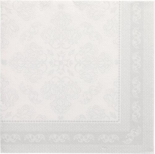 50 Servetten "ROYAL Collection" 1/4 vouw 40 cm x 40 cm wit "Arabesque" Product foto van 50 Servetten "ROYAL Collection" 1/4 vouw 40 cm x 40 cm wit "Arabesque"