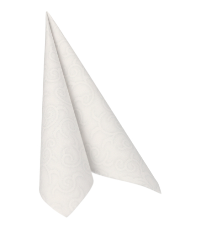 Product foto van 50 Servetten "ROYAL Collection" 1/4 vouw 40 cm x 40 cm wit "Casali"