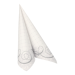 Product foto van 50 Servetten "ROYAL Collection" 1/4 vouw 40 cm x 40 cm zilver "Megan"