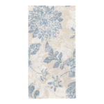 Product foto van 50 Servetten "ROYAL Collection" 1/8 vouw 40 cm x 40 cm arctisch blauw "Flowers"