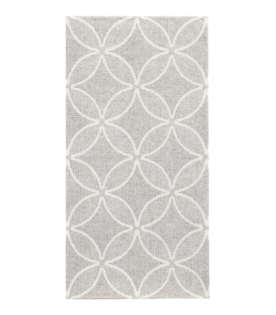 Product foto van 50 Servetten "ROYAL Collection" 1/8 vouw 40 cm x 40 cm grijs "Circle Flowers"