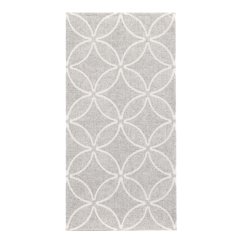 Product foto van 50 Servetten "ROYAL Collection" 1/8 vouw 40 cm x 40 cm grijs "Circle Flowers"