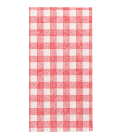 Product foto van 50 Servetten "ROYAL Collection" 1/8 vouw 40 cm x 40 cm rood "Vichy Karo"
