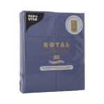 Product foto van 50 Servetten "ROYAL Collection" 40 cm x 30 cm donkerblauw met bestekvouw