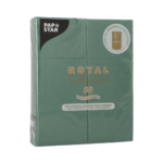 Product foto van 50 Servetten "ROYAL Collection" 40 cm x 30 cm donkergroen met bestekvouw