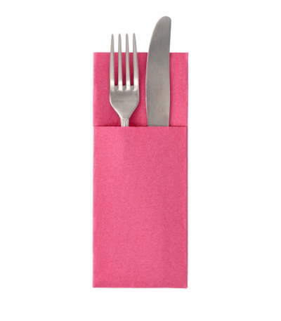 Product foto van 50 Servetten "ROYAL Collection" 40 cm x 30 cm fuchsia met bestekvouw