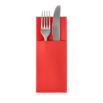 Product foto van 50 Servetten "ROYAL Collection" 40 cm x 30 cm rood met bestekvouw