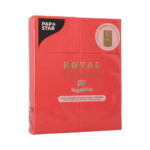 Product foto van 50 Servetten "ROYAL Collection" 40 cm x 30 cm rood met bestekvouw