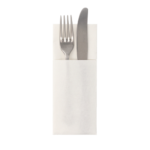 Product foto van 50 Servetten "ROYAL Collection" 40 cm x 30 cm wit met bestekvouw