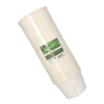 Product foto van 50 Soepkommen van suikerriet "pure" 600 ml Ø 14 cm · 9 cm wit