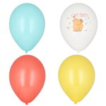 Product foto van 6 Ballonnen Ø 29 cm assorti kleuren "Capy Party"