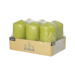 Product foto van 6 Stompkaarsen Ø 60 mm · 115 mm kiwi