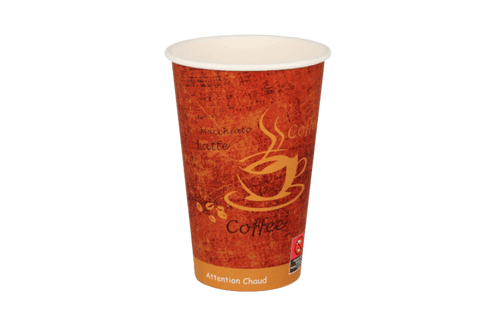 Product foto van Kartonnen koffiebeker 360cc 12oz espresso gold