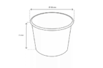 Product foto van IJsbeker 360ml Ø106mm 12oz karton wit