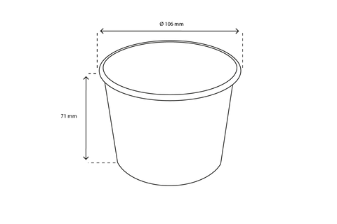 Product foto van IJsbeker 360ml Ø106mm 12oz karton wit