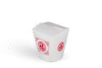 Product foto van Wok to Go beker 16oz 470 ml karton wit met rood