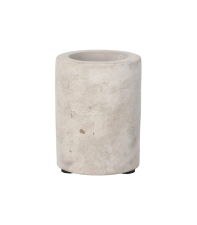 Product foto van Kandelaar Beton Ø 6 cm · 8 cm grijs voor waxinelichtjes en dinerkaarsen