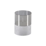 Product foto van LED-kaars Ø 8 cm · 10 cm grijs "Gracia" klein