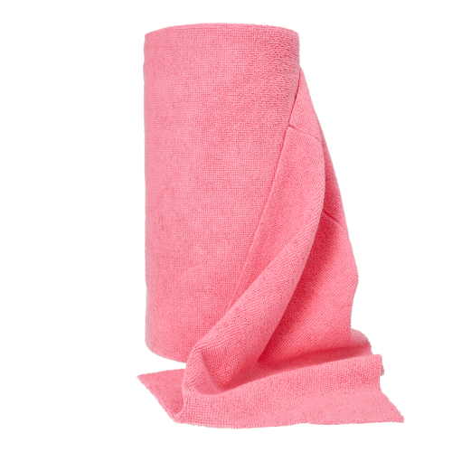 Product foto van Microvezeldoek auf Rolle 30 cm x 30 cm roze 50 Tücher