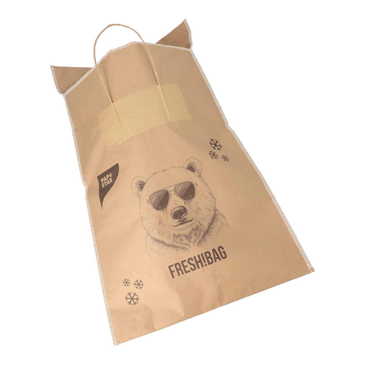 Product foto van Tiefkühltragetaschen Papier (kraft) 52 cm x 38 cm bruin Maat: M