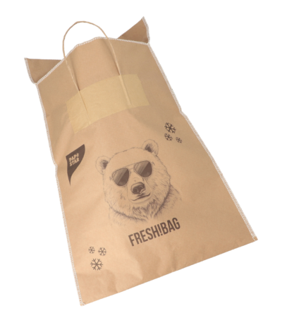 Product foto van Tiefkühltragetaschen Papier (kraft) 52 cm x 38 cm bruin Maat: M